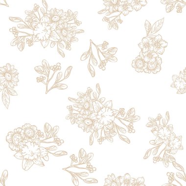 Çiçeklerle soyut zarafet arkaplanı