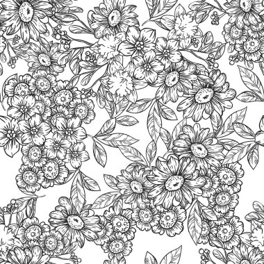 Çiçeklerle soyut zarafet arkaplanı