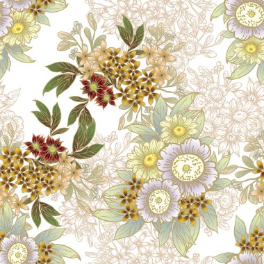 Çiçeklerle soyut zarafet arkaplanı