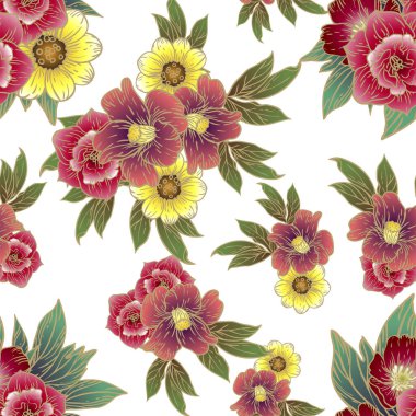 Çiçeklerle soyut zarafet arkaplanı