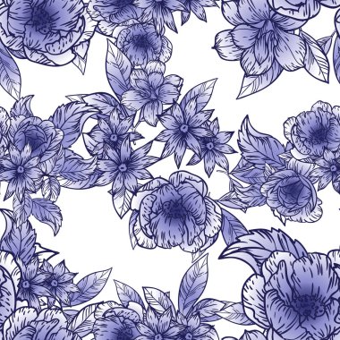 Çiçeklerle soyut zarafet arkaplanı