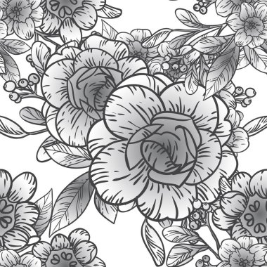 Çiçeklerle soyut zarafet arkaplanı