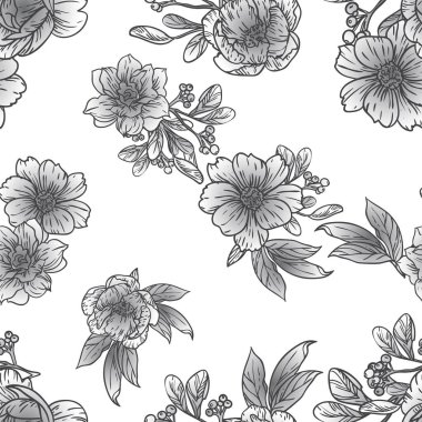 Çiçeklerle soyut zarafet arkaplanı