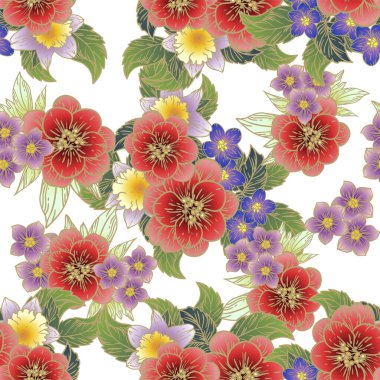 Çiçeklerle soyut zarafet arkaplanı