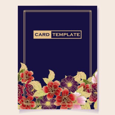 Kopya alanı olan çiçek vektör şablonu