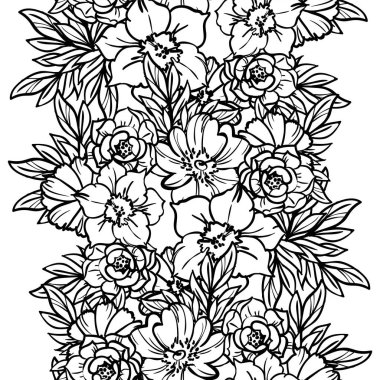 siyah ve beyaz çiçek deseni, dijital duvar kağıdı