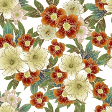 Güzel çiçek desenleri, pürüzsüz duvar kağıtları