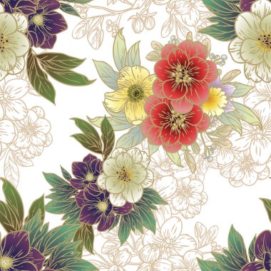 Güzel çiçek desenleri, pürüzsüz duvar kağıtları