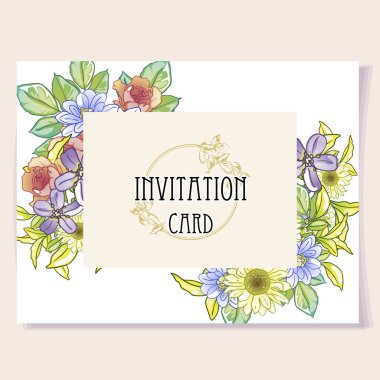 Davetiye, kart, afiş, poster, el ilanı için çiçek arkaplanı