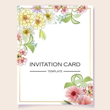 Davetiye, kart, afiş, poster, el ilanı için çiçek arkaplanı