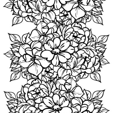 Çiçekli tek renkli çiçeksiz desen, kartlar için tasarım elementleri