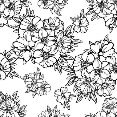 Çiçekli tek renkli çiçeksiz desen, kartlar için tasarım elementleri