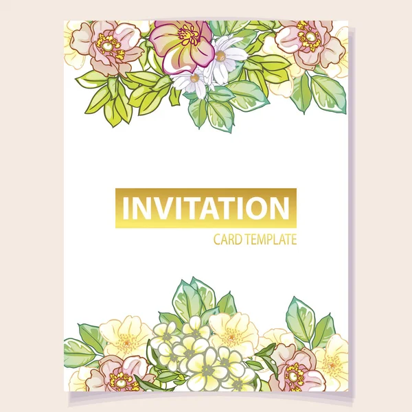 Blumenhintergrund Für Einladung Karte Banner Plakat Flyer — Stockvektor