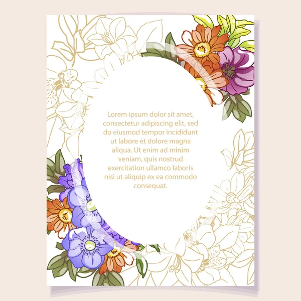 Blumenhintergrund Für Einladung Karte Banner Plakat Flyer — Stockvektor