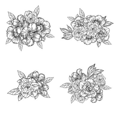 Çiçek elementleriyle kusursuz bir desen.