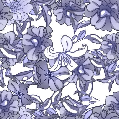 Çiçek elementleriyle kusursuz bir desen.