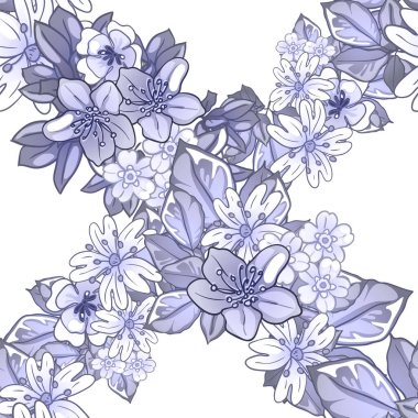 Çiçek elementleriyle kusursuz bir desen.