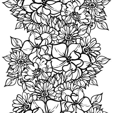 Çiçek elementleriyle kusursuz bir desen.