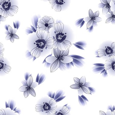 Çiçek elementleriyle kusursuz bir desen.