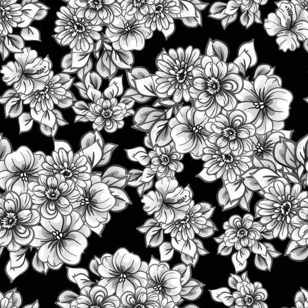 Κομψότητα Χωρίς Ραφή Μοτίβο Floral Στοιχεία — Διανυσματικό Αρχείο