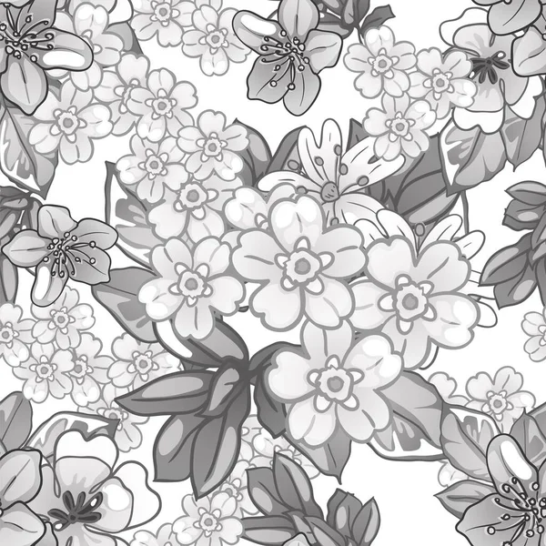 Elegance Seamless Pattern Floral Elements — Stock Vector