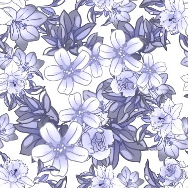 Çiçek elementleriyle kusursuz bir desen.