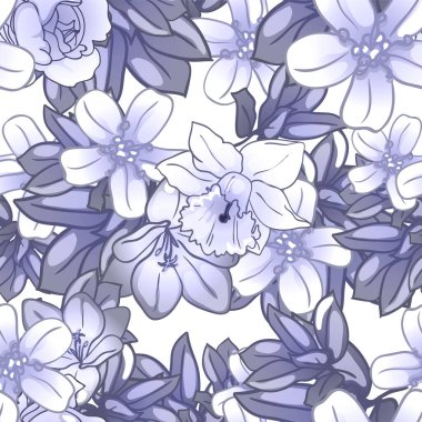 Çiçek elementleriyle kusursuz bir desen.