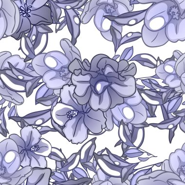 Çiçek elementleriyle kusursuz bir desen.