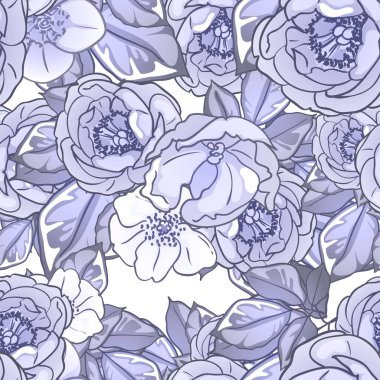 Çiçek elementleriyle kusursuz bir desen.