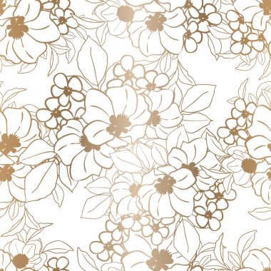 Çiçek elementleriyle kusursuz bir desen.