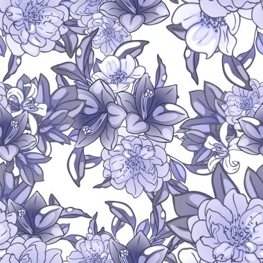 Çiçek elementleriyle kusursuz bir desen.