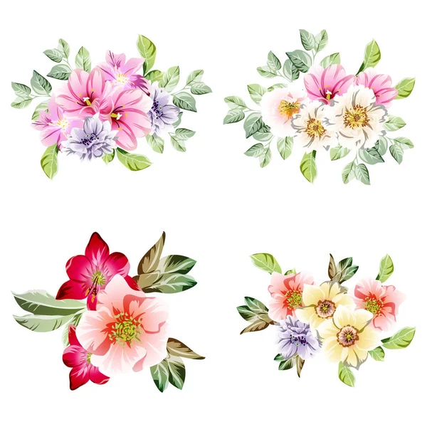 花の要素とエレガンスシームレスなパターン — ストックベクタ
