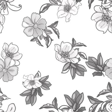 Çiçek elementleriyle kusursuz bir desen.