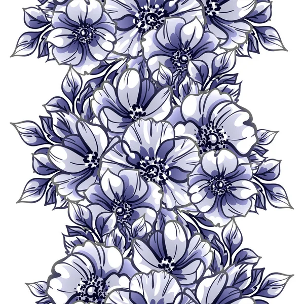 Elegantes Nahtloses Muster Mit Floralen Elementen — Stockvektor