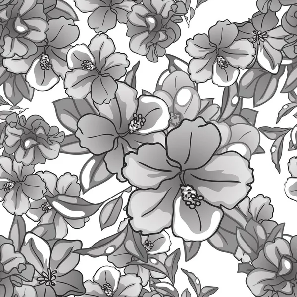 花の要素とエレガンスシームレスなパターン — ストックベクタ