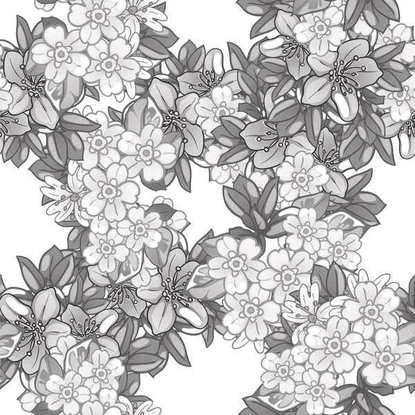 Elegancia Patrón Sin Costuras Con Elementos Florales — Vector de stock