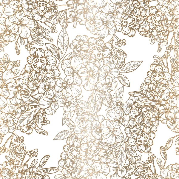 Çiçeksel elementlerle kusursuz desen.