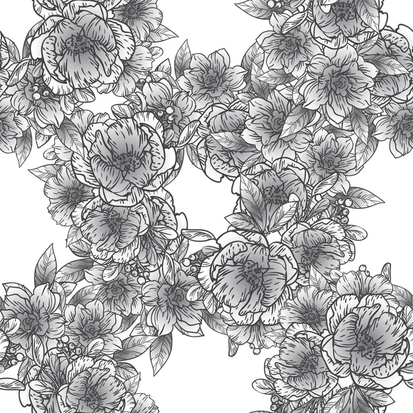 Κομψό Μοτίβο Χωρίς Ραφή Floral Στοιχεία — Διανυσματικό Αρχείο