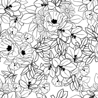 Güzel çiçekli zarif desenler.