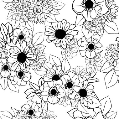 Güzel çiçekli zarif desenler.