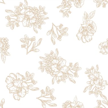 Güzel çiçekli zarif desenler.