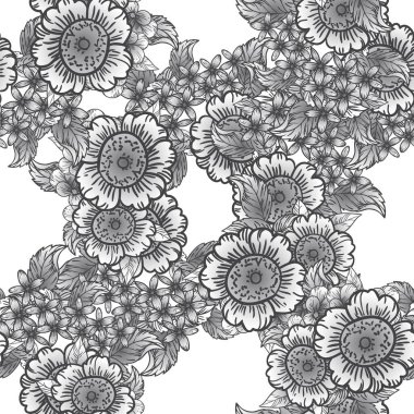 Güzel çiçekli zarif desenler.