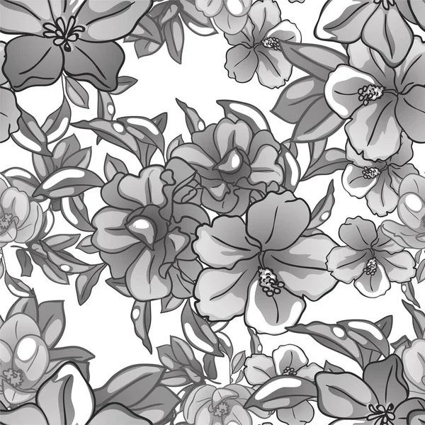 Elegantní Vzor Krásnými Květinovými Prvky — Stockový vektor