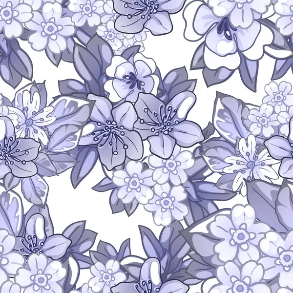 Elegantes Muster Mit Schönen Floralen Elementen — Stockvektor