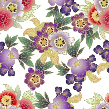 Güzel çiçekli zarif desenler.