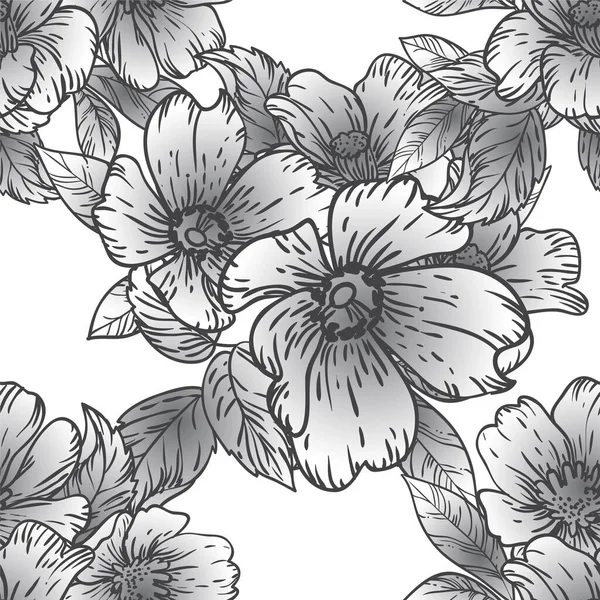 Elegant Pattern Beautiful Floral Elements — Stock Vector