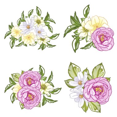 güzel çiçek vektör illüstrasyonu