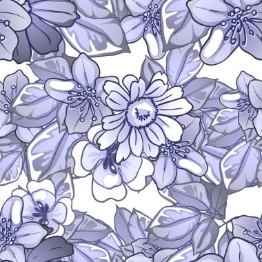 Çiçek arkaplan vektörü illüstrasyonu 