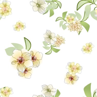 güzel çiçek vektör illüstrasyonu