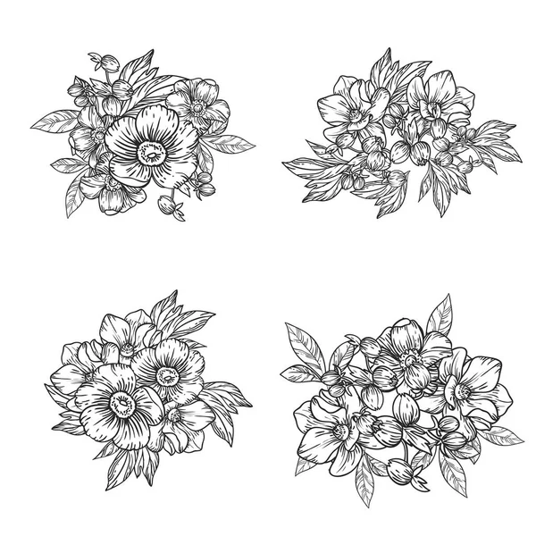 Schöne Blumen Vektor Illustration — Stockvektor